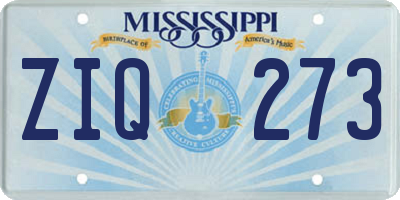 MS license plate ZIQ273