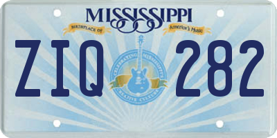 MS license plate ZIQ282