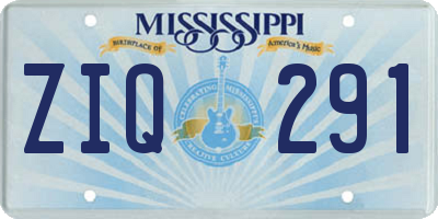 MS license plate ZIQ291