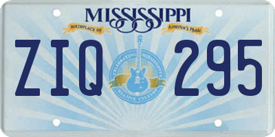 MS license plate ZIQ295
