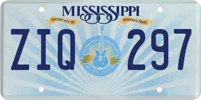 MS license plate ZIQ297