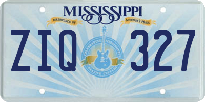 MS license plate ZIQ327