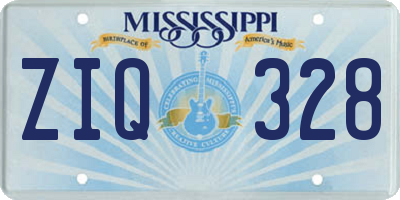 MS license plate ZIQ328
