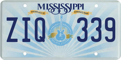 MS license plate ZIQ339