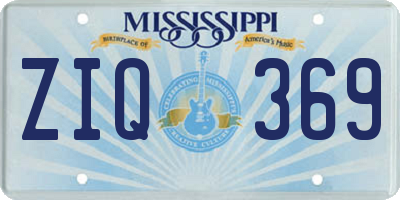MS license plate ZIQ369