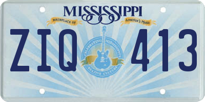MS license plate ZIQ413