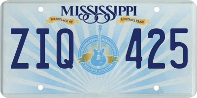 MS license plate ZIQ425