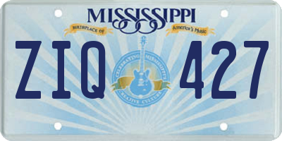 MS license plate ZIQ427