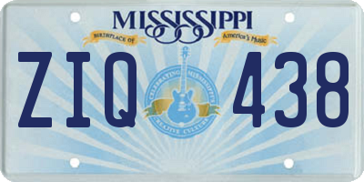 MS license plate ZIQ438