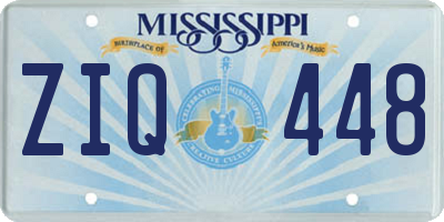 MS license plate ZIQ448