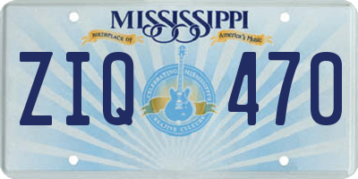 MS license plate ZIQ470