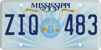 MS license plate ZIQ483