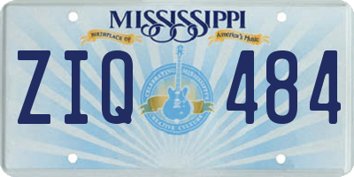 MS license plate ZIQ484