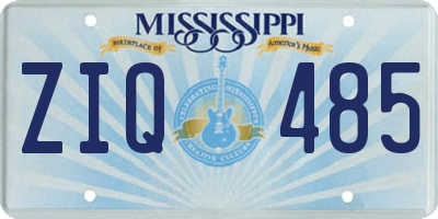 MS license plate ZIQ485