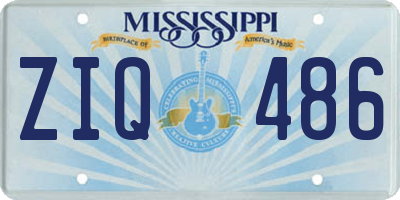 MS license plate ZIQ486