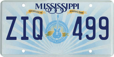 MS license plate ZIQ499