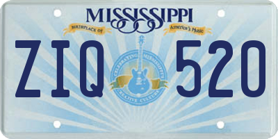 MS license plate ZIQ520