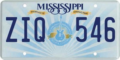 MS license plate ZIQ546
