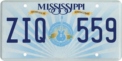 MS license plate ZIQ559