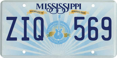 MS license plate ZIQ569