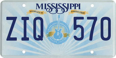 MS license plate ZIQ570