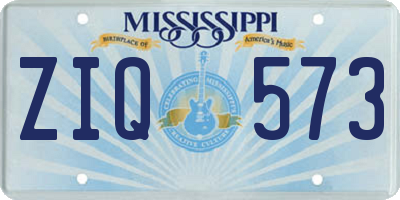 MS license plate ZIQ573