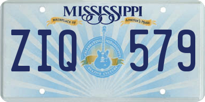 MS license plate ZIQ579