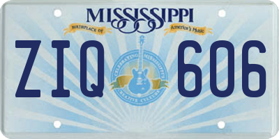 MS license plate ZIQ606
