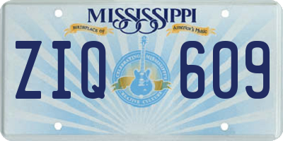 MS license plate ZIQ609