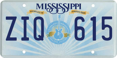 MS license plate ZIQ615