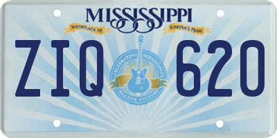 MS license plate ZIQ620