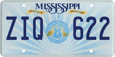 MS license plate ZIQ622