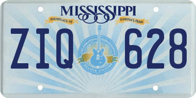 MS license plate ZIQ628