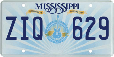 MS license plate ZIQ629