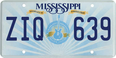 MS license plate ZIQ639
