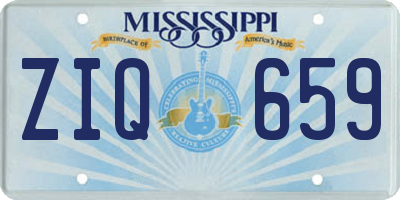 MS license plate ZIQ659