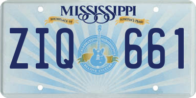 MS license plate ZIQ661