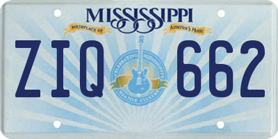 MS license plate ZIQ662