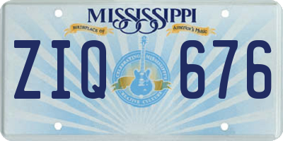 MS license plate ZIQ676