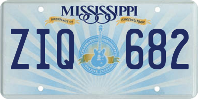 MS license plate ZIQ682