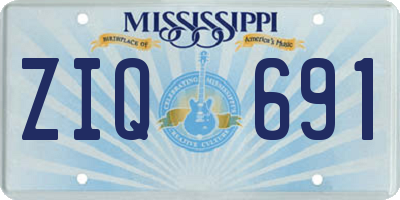 MS license plate ZIQ691