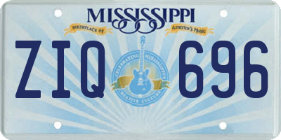 MS license plate ZIQ696