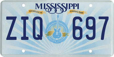 MS license plate ZIQ697