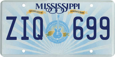 MS license plate ZIQ699