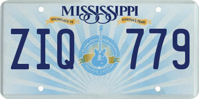 MS license plate ZIQ779