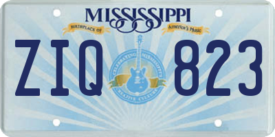 MS license plate ZIQ823