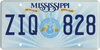 MS license plate ZIQ828