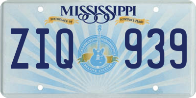 MS license plate ZIQ939
