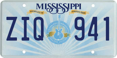 MS license plate ZIQ941