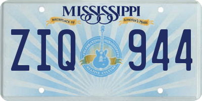 MS license plate ZIQ944